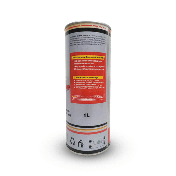 KB Speed 4T SAE 20W-50 Engine Oil - 1 Liter - Image 2